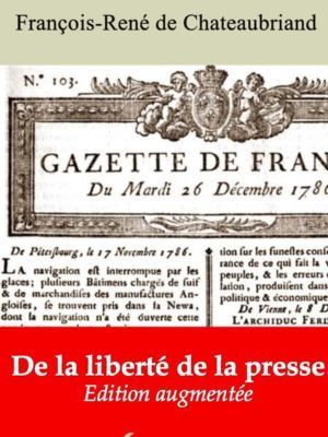De la liberté de la presse (Chateaubriand) | Ebook epub, pdf, Kindle