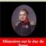 Mémoires sur le duc de Berry (Chateaubriand) | Ebook epub, pdf, Kindle