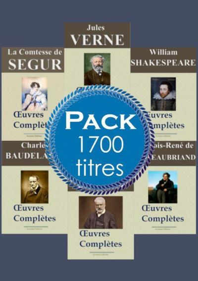 Pack 40 oeuvres complètes numériques – 1700 titres | Ebook epub, pdf, Kindle Pack 40 oeuvres complètes numériques - 1700 titres | Ebook epub, pdf, Kindle
